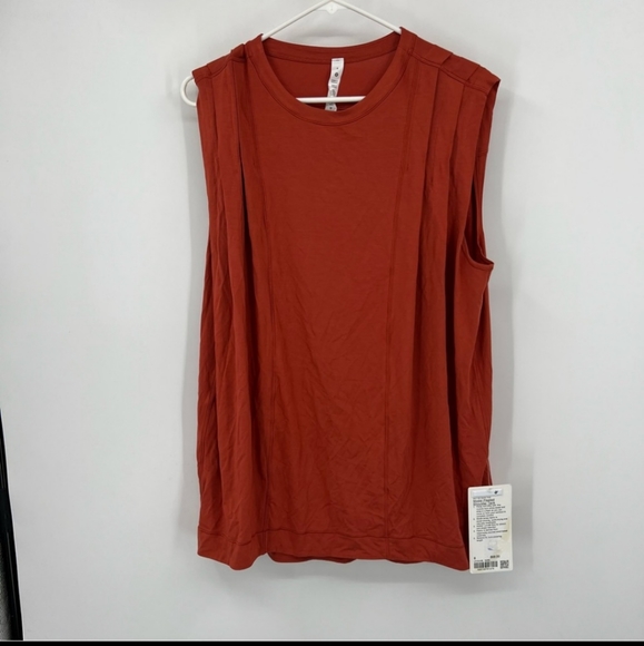 lululemon athletica Tops - NWT Lululemon Women's Modal Pleated Shoulder Tank Top Orange Size 8.